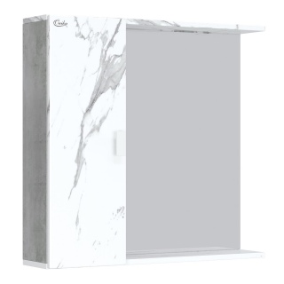 Шкаф-зеркало Onika Марбл 75 мрамор/камень бетонный, универсальный